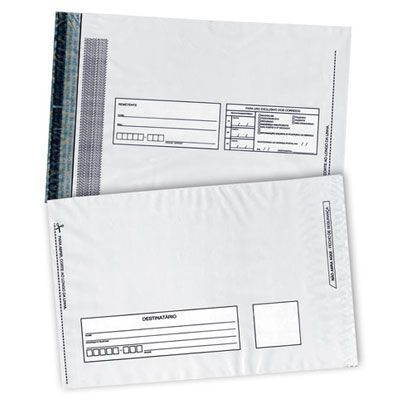 Envelope de seguranca remetente e destinatario branco l 19 x c 25 5 aba cm