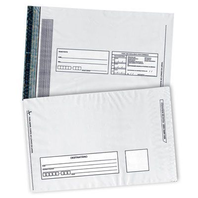 Envelope de Segurança Remetente E Destinatário Branco L:15 X C:24 + 5 (Aba) cm